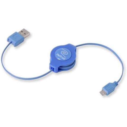 Câble Retrak Universel USB vers Micro USB 2.0 1 m Bleu