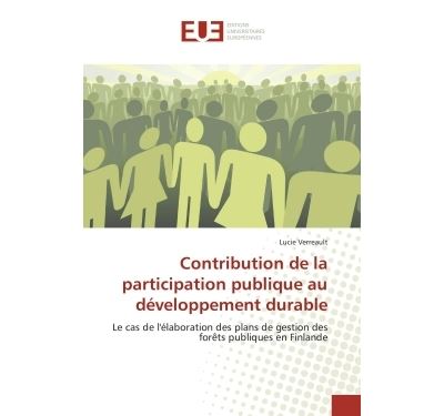 Contribution de la participation publique au developpement d