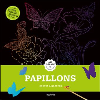 Cartes à gratter Art-thérapie Papillons