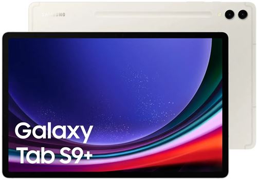 Samsung Galaxy Tab S9+ - Tablette - Android 13 - 512 Go - 12.4" AMOLED dynamique 2X (2800 x 1752) - Logement microSD - beige