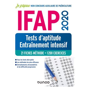 IFAP 2020 - Tests d'aptitude - Entraînement intensif - 21 fiches méthode - 1200 exercices