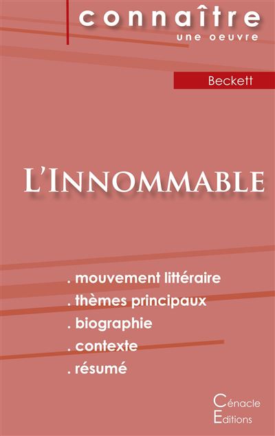 Fiche de lecture L'innommable de Samuel Beckett