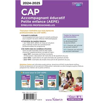 CAP Accompagnant éducatif Petite enfance - Épreuves professionnelles - EP1, EP2 et EP3