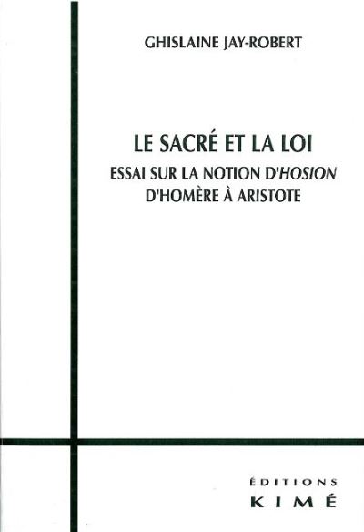 Le sacré et la loi