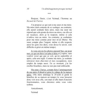 Un déménagement presque normal