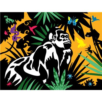 Les ateliers d'Antoine Guilloppé - Cartes à gratter animaux de la jungle - pochette avec accessoires