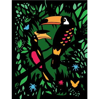 Les ateliers d'Antoine Guilloppé - Cartes à gratter animaux de la jungle - pochette avec accessoires