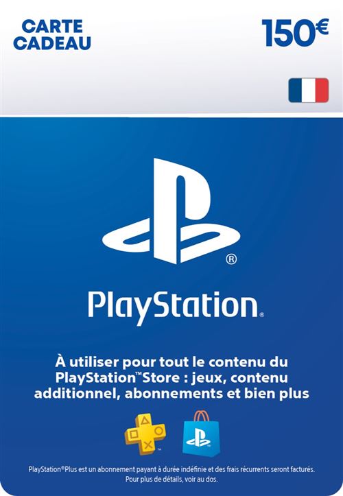 Carte cadeau numérique de 150€ à utiliser sur le PlayStation Store - vue 2
