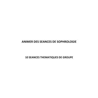Animer des séances de sophrologie