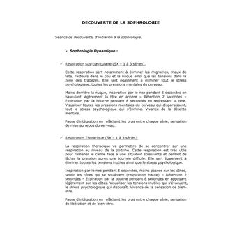 Animer des séances de sophrologie