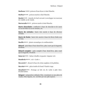 Dictionnaire alimentaire du régime sans gluten