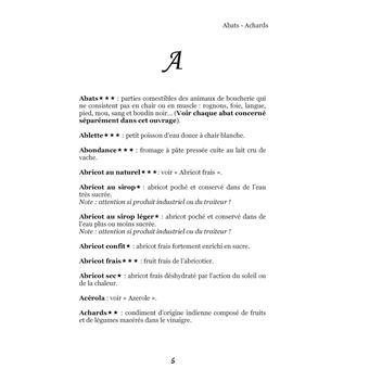 Dictionnaire alimentaire du régime sans gluten