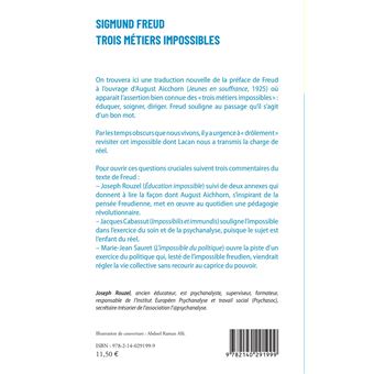 Sigmund Freud trois métiers impossibles