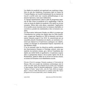 Les dépôts de mendicité et la domination napoléonienne dans les États pontificaux