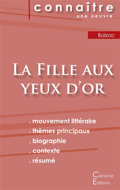 Fiche de lecture La fille aux yeux d'or de Balzac