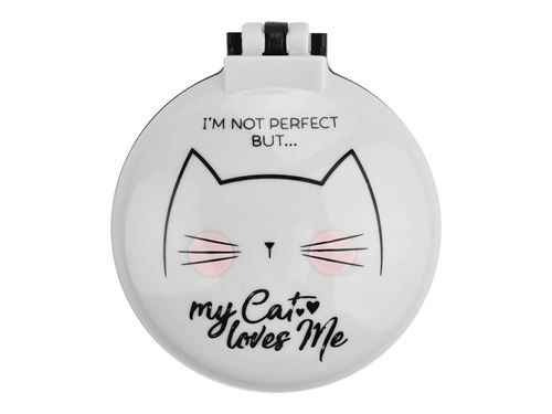 NICE HAIR - HAIRBRUSH WITH MIRROR - CAT