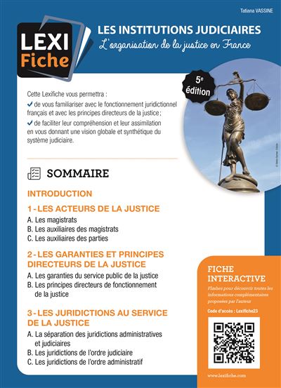 Les institutions judiciaires - Tatiana Vassine - broché