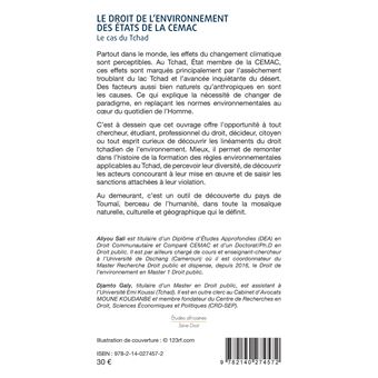 Le droit de l'environnement des Etats de la CEMAC