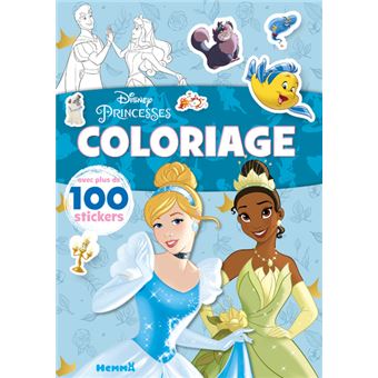 Disney Princesses Coloriage - avec plus de 100 stickers (Cendrillon et Tiana)