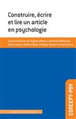 Construire, écrire et lire un article en psychologie