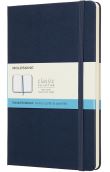 Carnet classique grand format Moleskine à grille de pointillés couverture rigide Bleu