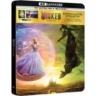 Wicked - Inclus Blu-ray (date de sortie provisoires) : Wicked : Partie II Édition Limitée SteelBook® Blu-ray 4K Ultra HD