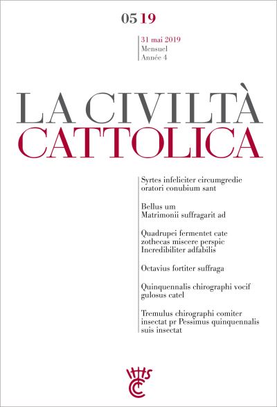 Civilta cattolica,2019-05