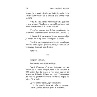 Deux Années à Méditer