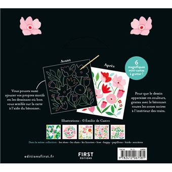 Cartes à gratter mini - Hello les fleurs
