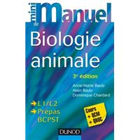 Mini manuel de Biologie animale - 3e éd. - Cours et QCM/QROC