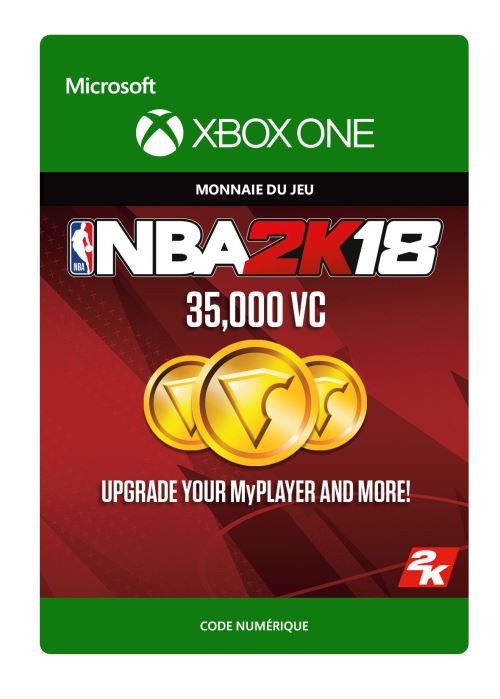 Pochette avant du jeu Code de télechargement NBA 2K18 35.000 VC Xbox One