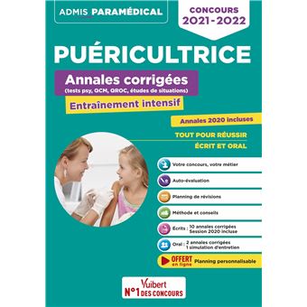 Concours Puéricultrice - Annales corrigées - Sujets 2020