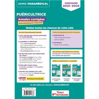 Concours Puéricultrice - Annales corrigées - Sujets 2020