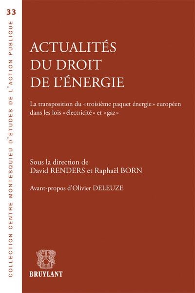 Actualités du droit de l'énergie - David Renders - broché