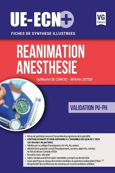 Réanimation, anesthésie - Guillaume De Ciancio - broché