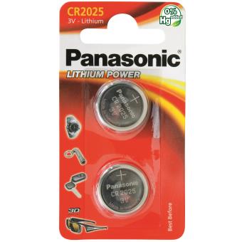 Pack de 2 piles Panasonic Lithium CR2025 - Piles - Achat & prix