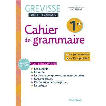Cahier Grevisse 1re (2025)