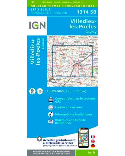 Villedieu-les-poeles gavray 1:25 000