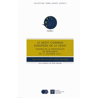 Le droit commun européen de la vente