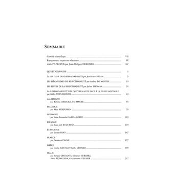 La responsabilite des gouvernants