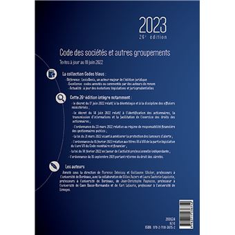 Code des societes aut gpt 2023