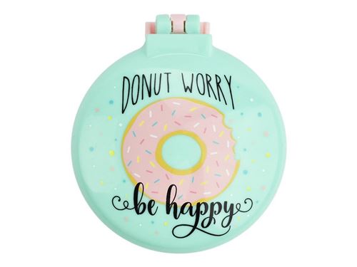 NICE HAIR - HAIRBRUSH WITH MIRROR - DONUT