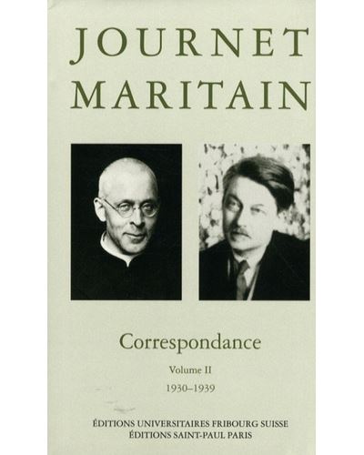 Correspondance Journet-Maritain