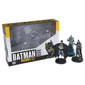 Coffret 3 Figurines Batman 80th Anniversary '40s '70s 2010s