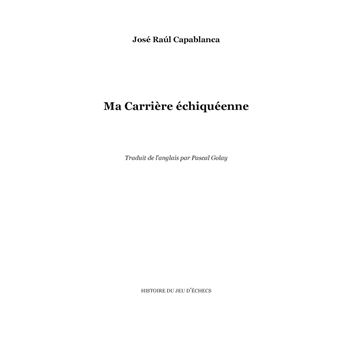 Ma Carrière échiquéenne