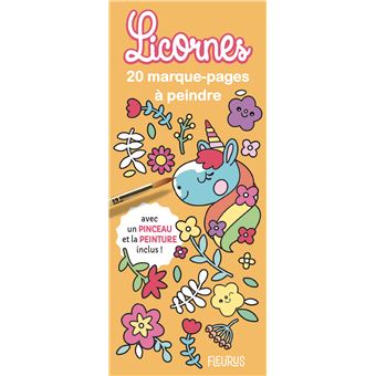Marque-pages à peindre - licornes