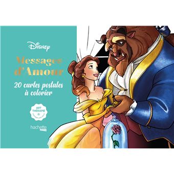 Cartes à colorier Disney Messages d'amour