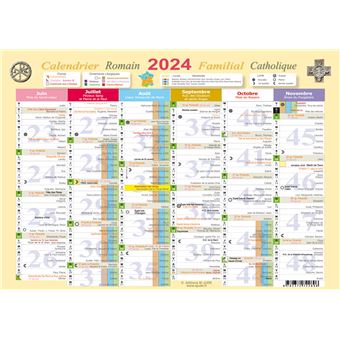 Calendrier familial 2024 - Ligne K