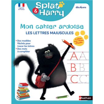 Splat & Harry - Mon cahier ardoise : Les lettres majuscules (dès 4 ans)