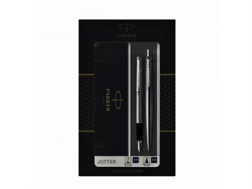 Parker parker coffret de stylos jotter acier c.c. noir